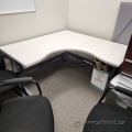 White Powered L Suite Sit Stand Desks Starting at $600